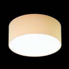 Hufnagel Deckenleuchte Mara, Chintz-Stoffschirm in Taupe, 60 cm Neu