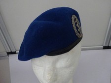 (B19-08) Original Bundeswehr Barett blau: Sanitäts-Truppe Gr. 57