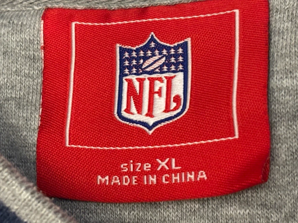 Tennessee Titans NFL Sudadera XL Gris Cuello en V Polar Pullover Retro De Colección Foto 3 de 4