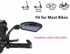1 Pair E-Bike Handlebar Rear View Mirror Bicycle Rearview Rectangle Back Mirror