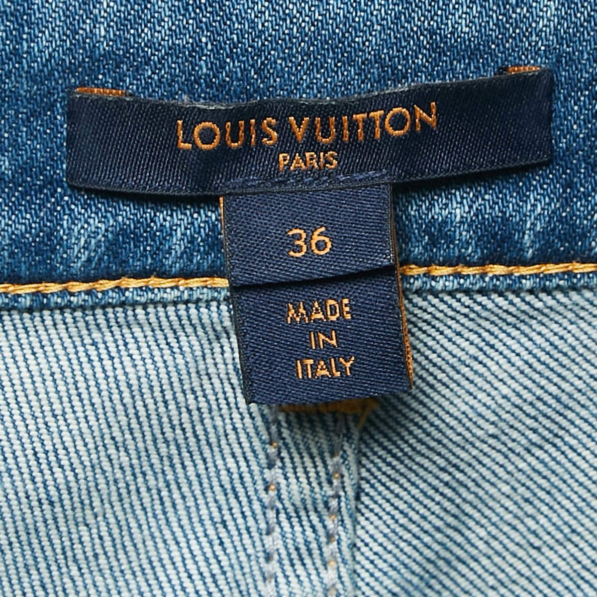 Louis Vuitton Blue Monogram Denim Straight Leg Jeans S Waist 28 | eBay