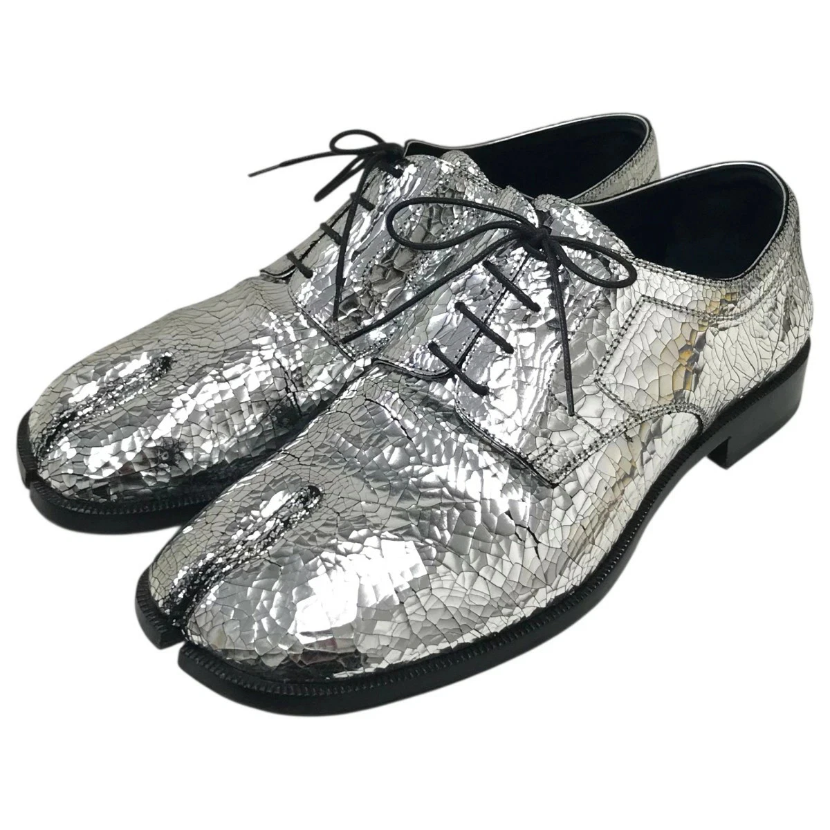 Maison Margiela Tabi Tabi Lace Up Shoes S97Wq0052 Silver Size 46 130526 (M GUL58