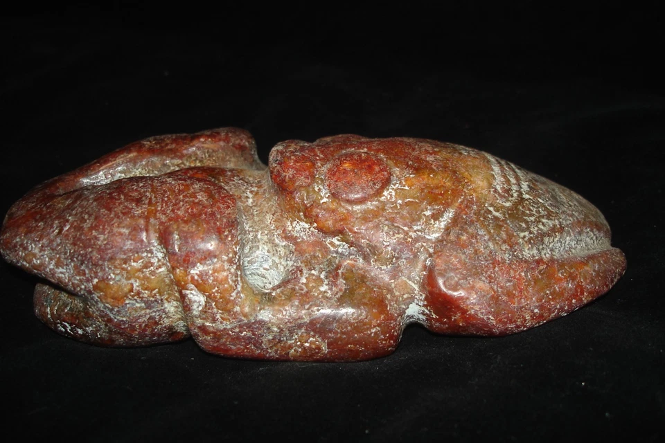 EX RARE ONE!  LARGE 5000 yr old  STONE AMULET  WITH FACE ANGEL GOD DEMON  3000BC - Image 4 of 4