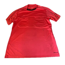 Adidas Climacool Mens Orange/Pink Soccer Referee Shirt Short Sleeve Medium Used
