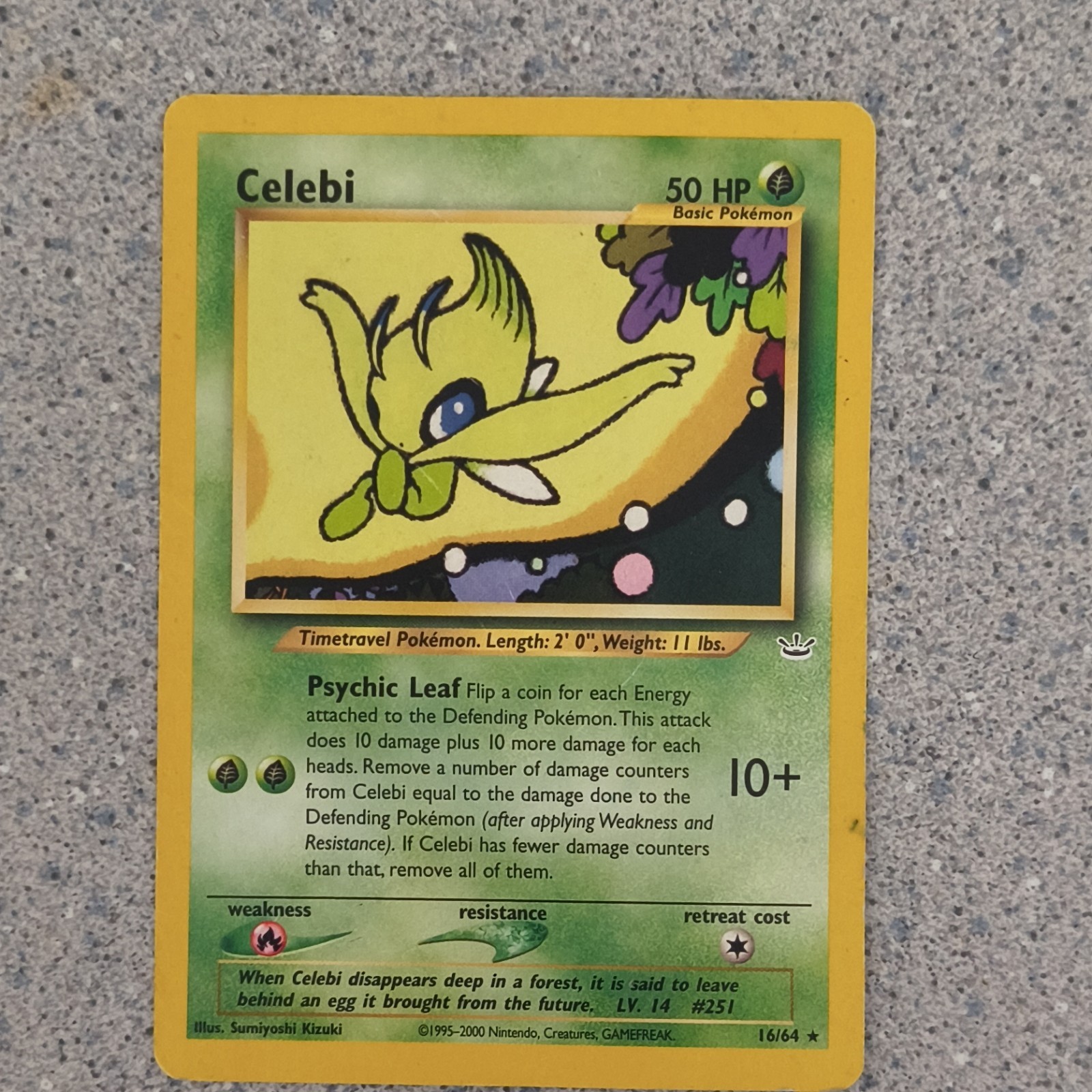 Pokémon Celebi Neo Revelation Rare 16/64 2000 The Pokémon Company 50HP Card