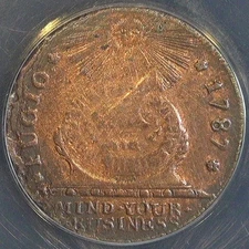 1787 Fugio Cent- FIRST US Official Circulation Coin VF30 ANACS - Huge Eye Appeal