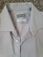 Michael Kors Men's Regular Fit Dress Shirt Size 17/34/35 XL Long Sleeve Gray