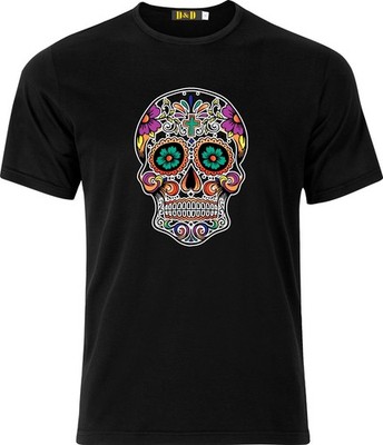 Sugar Skull Tribal Gothic Full Colour D.T.F T-Shirt