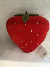 Strawberry Plush Throw Pillow 14 X 14 X5”