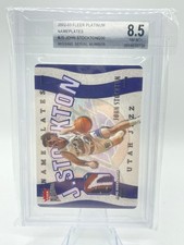 2002 John Stockton Fleer Platinum Nameplates Patch /230 Game Worn Nasty Patch
