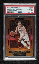 2016 Select Courtside Copper Prizm 17/49 Domantas Sabonis #273 PSA 10 GEM MT fi6