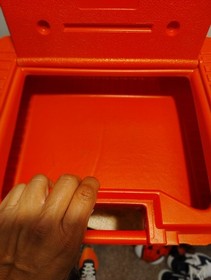 Vintage LEGO 1985 Red Plastic Storage Carrying Case Box Bin Tote