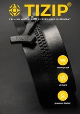 2 Pack TIZIP MasterSeal 10 Waterproof Black Zipper 34" Long 880MM 2" Wide 1 LUB