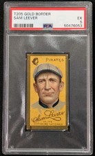1911 T205 Gold Border Sam Leever PSA 5 EX (POLAR BEAR BACK) Pitts Pirates ~6053