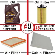 SERVICE KIT - OIL , AIR , CABIN FILTER & MN7908 5L FOR Chevrolet Opel Vauxhall