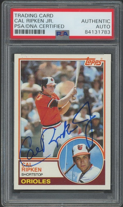 1983 Topps Cal Ripken Jr #163 PSA/DNA Certified Authentic Auto Baltimore Orioles