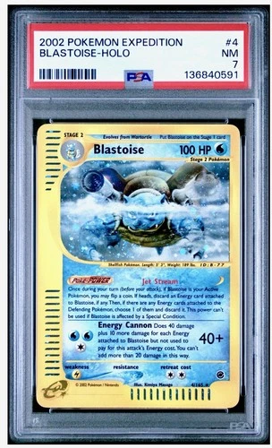 Expedition Blastoise Holo Swirl PSA 🌀 🐢