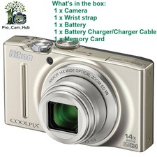 Nikon COOLPIX S8200 Digital Camera 16.1MP 14x Optical Zoom Built-in Flash Silver