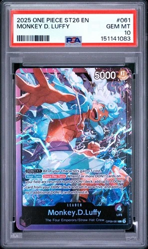 One Piece Monkey D Luffy ST26 OP09-061 PSA 10 Gem Mint