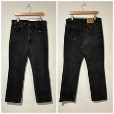 90s vintage levis 517 boot cut black jeans denim pants flare size 36 443918
