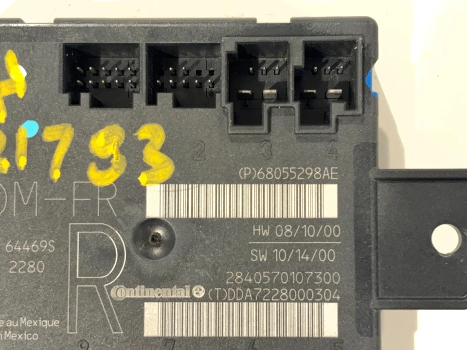 Módulo de puerta lateral para pasajero, Ram 1500 2500 3500 2010-2012, derecha 68055298ae Foto 4 de 4
