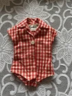 Vintage Barbie #967 Red White Checked Body Shirt from Picnic Set - 1959-61