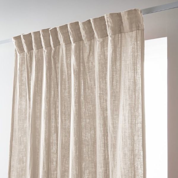 Rideau galon fronceur gaze de coton 140x240 cm style bohème salon