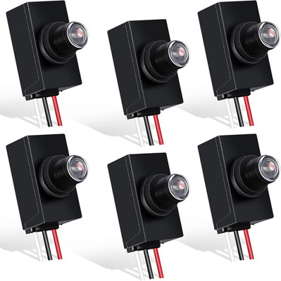 6 Packs Dusk to Dawn Sensor for Outdoor Lighting 100-277V Photoelectric Switch P