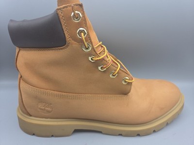 Timberland Men s Tan Leather Lace-Up 6'' Waterproof Boots Round Toe Size US 13