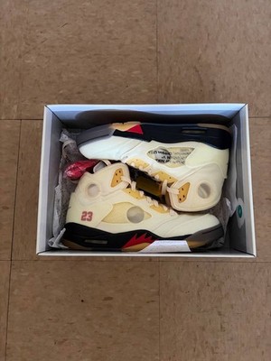 Brand New Air Jordan 5 Retro x Off-White ''Sail''   Men's Size 10.5