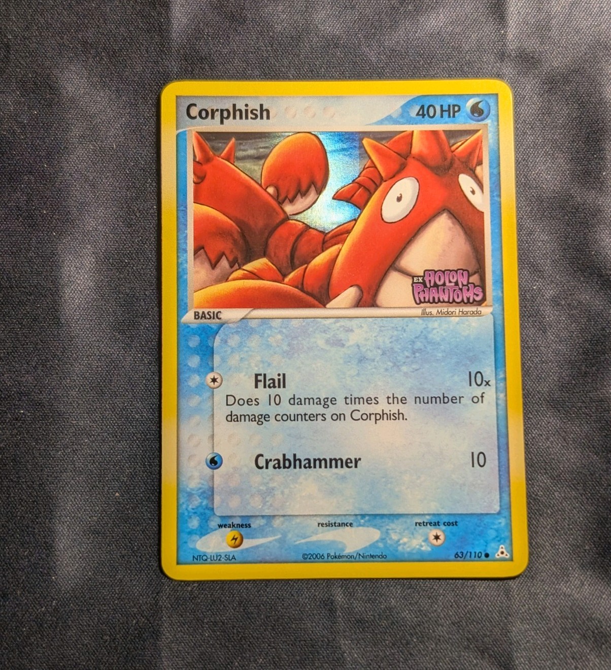 Pokémon TCG: Corphish 63/110 EX Holon Phantoms - Reverse Holo Stamped - NM