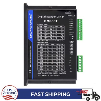 STEPPEROLINE DM860T Nema 34 Stepper Motor Driver 2.4-7.2A 18-80VAC/24-110VDC