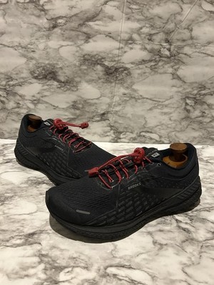 Brooks Adrenaline GTS 21 Shoes Mens 9.5 4E Black Ebony Running Gym Lock Laces