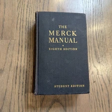Vtg MERCK MANUAL of Diagnosis & Therapy Eighth Edition 1950 Student Edition