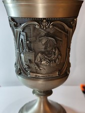 WMF Zinn-Pokal  Karl Spitzweg   Der Jugendfreund / der Poet  17 cm  475 g ++