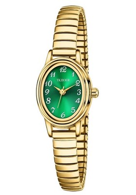 Small Gold Watches for Women, Easy to Read Ladies Analog Watch, 30M Waterproo...