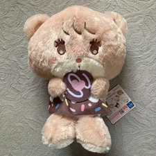 Mikko x Sanrio Donut Latte Plush Toy 9.1" Big Crane Game Stuffed Cat