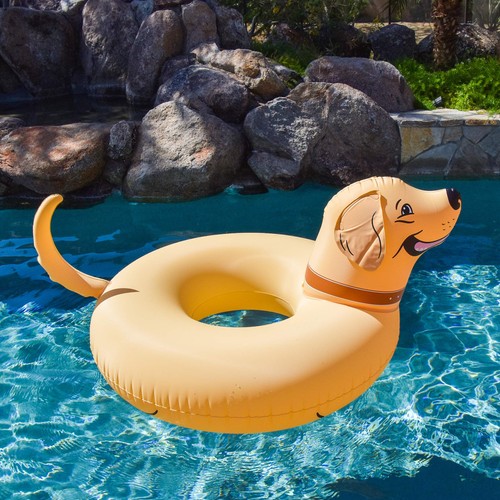 Gofloats Buddy The Dog Party Tubo Gonfiabile Zattera Galleggiante in Stile per Adulti e - Foto 3 di 6