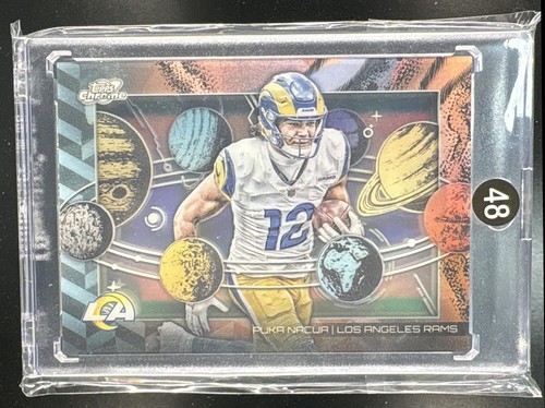 48#- Puka Nacua 2025 Topps Cosmic Chrome Football #PL-20 Planetarium Rams