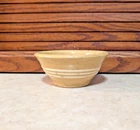 RARE  4 ¼ INCH McCOY White Band Bowl YELLOW WARE 1800s ANTIQUE American