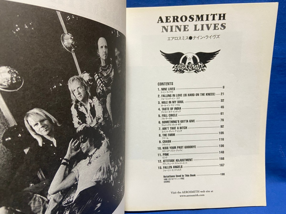 Aerosmith Nine Lives Band Score Japan Sheet Music Joe Perry