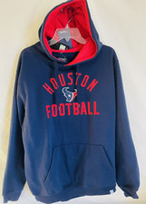 Houston Texans Hoodie Men's XL NWT NFL Fanatics Proline Blue Red Stitched Logo