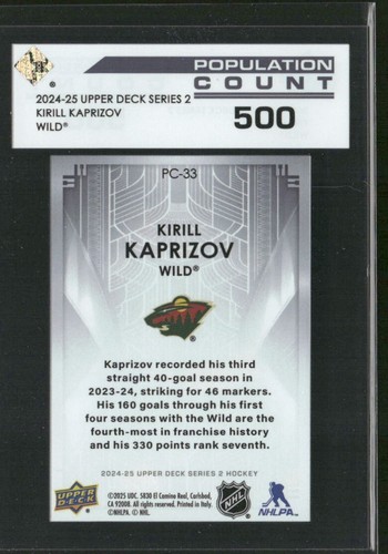 2024-25 UPPER DECK SERIES 2 HOCKEY POPULATION COUNT 500, 1000 - AUS LISTE AUSWÄHLEN! - Bild 8 von 50