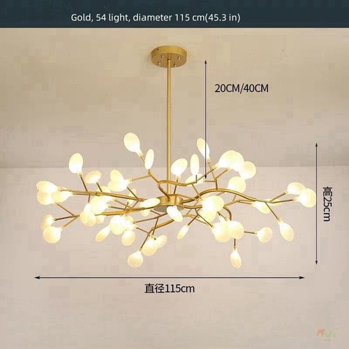Branch Leaf Chandelier Kitchen Black Ceiling Light Dining room LED Pendant Lamp - Picture 22 of 23