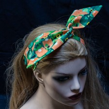 Irish Leprechaun St Patricks Day Lucky Shamrock Wired Headband Bandana Hair Band