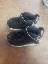 Nike Air Jordan Six 6 Rings Black / Grey / White 323420-010 Toddler Size 5C