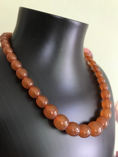 VINTAGE BEAUTIFUL BALTIC HONEY AMBER NECKLACE AND BROOCH SET USSR - Picture 6 of 12
