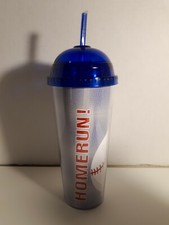 Baseball Game Day Homerun Themed Travel Cup With Straw