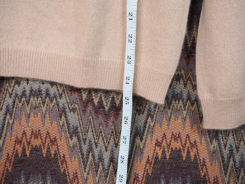 Philosophy Cashmere Tan Long Sleeve French Bulldog Sweater Size M - Picture 4 of 6