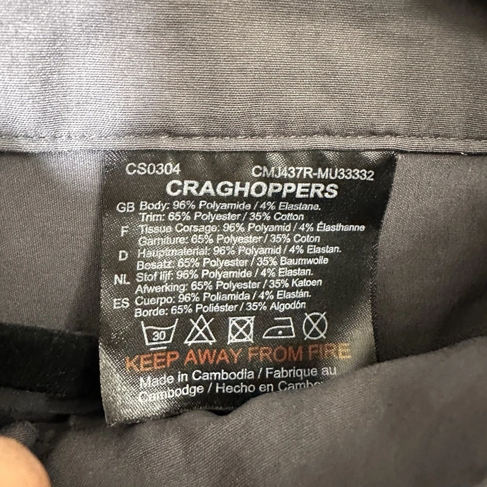 Craghoppers Men's Cargo Pants National Geographic Size 36R Gray/grey color - Image 4 of 4